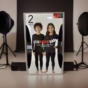 32 Degrees ☆ KIDS HEAT ☆ M-8/10☆ Black ☆ SHIRT & LEGGINGS SET ☆ Base Layer